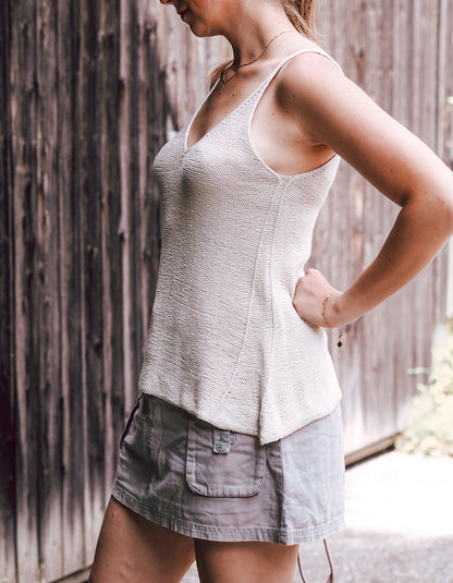 Isadora Top | ligne A flatteuse en Pure Silk de Knitting for Olive