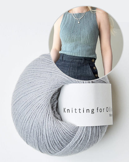 Débardeur à côtes mélangées | Top en mérinos côtelé de Knitting for Olive