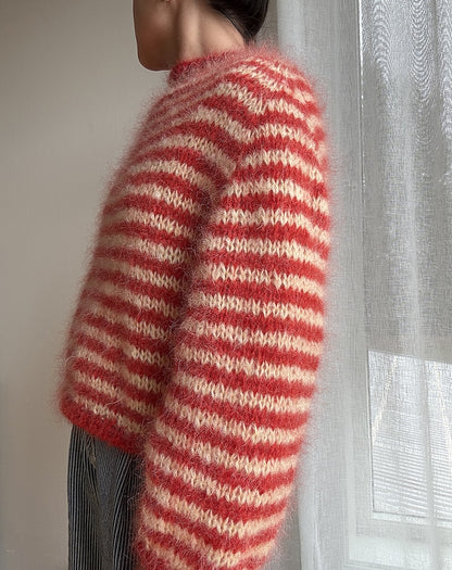 Miyu Sweater | varm med fine striber i Ballerina Chunky Mohair fra Sandnes Garn
