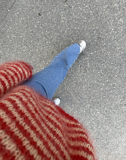 Miyu Sweater | varm med fine striber i Ballerina Chunky Mohair fra Sandnes Garn