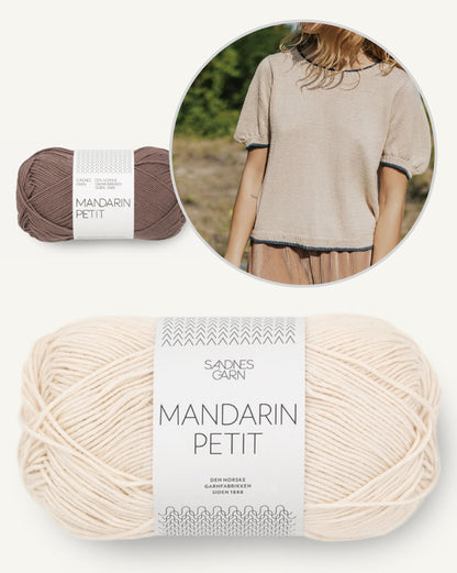 Molly Tee | with delicate contrast edges from Mandarin Petit by Sandnes Garn