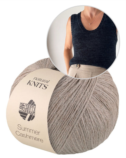 Moon Column Shirt | zartes Basic Top aus Summer Cashmere von Lana Grossa