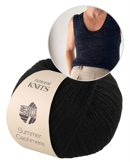 Moon Column Shirt | zartes Basic Top aus Summer Cashmere von Lana Grossa