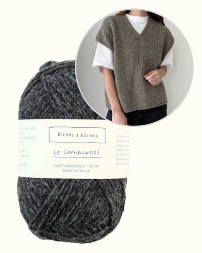 Moon Set Slipover | afslappet basisvest i Le Lambswool fra Biches & Bûches
