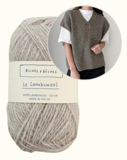 Moon Set Slipover | afslappet basisvest i Le Lambswool fra Biches & Bûches