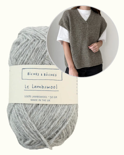 Moon Set Slipover | afslappet basisvest i Le Lambswool fra Biches & Bûches