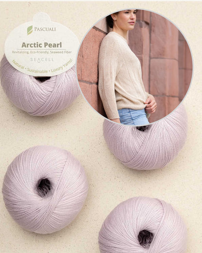 Pull Moon Weave | texture délicate et soyeuse en Arctic Pearl de Pascuali