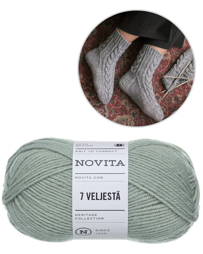 Moorland Socks | chaussettes chaudes en point de tresse avec la laine 7 Brothers de Novita, patron gratuit