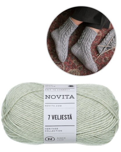 Moorland Socks | chaussettes chaudes en point de tresse avec la laine 7 Brothers de Novita, patron gratuit
