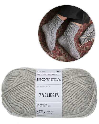 Moorland Socks | chaussettes chaudes en point de tresse avec la laine 7 Brothers de Novita, patron gratuit