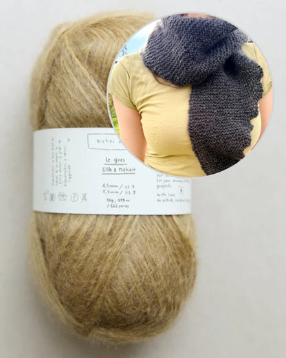 Sciarpa Morgennebel | morbida carezza in Le Gros Silk & Mohair di Biches & Bûches