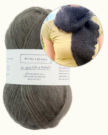 Sciarpa Morgennebel | morbida carezza in Le Gros Silk & Mohair di Biches & Bûches