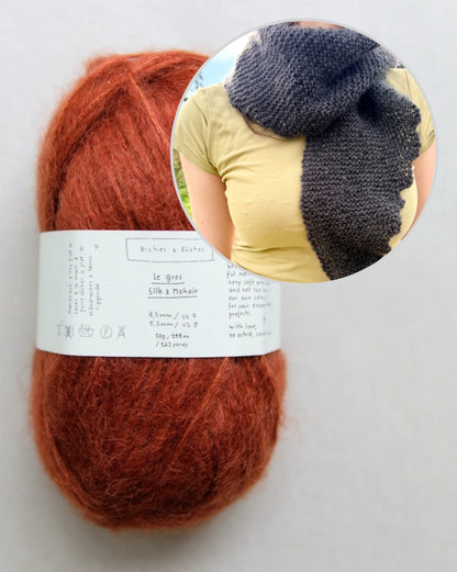 Sciarpa Morgennebel | morbida carezza in Le Gros Silk & Mohair di Biches & Bûches