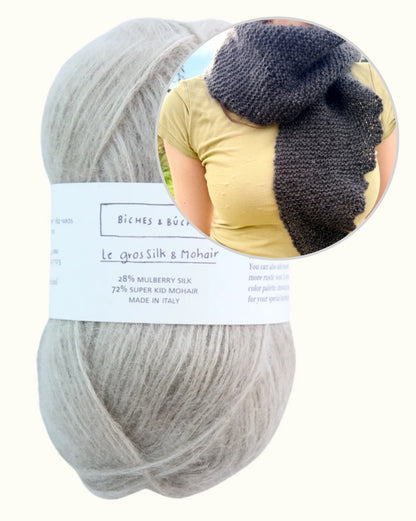 Sciarpa Morgennebel | morbida carezza in Le Gros Silk & Mohair di Biches & Bûches