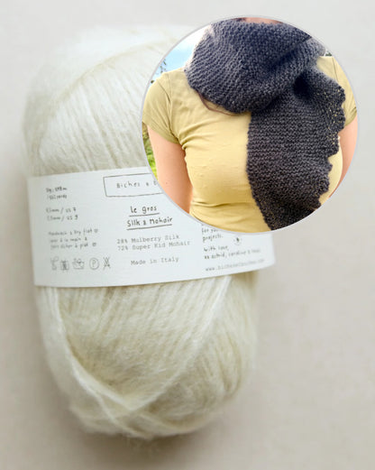 Sciarpa Morgennebel | morbida carezza in Le Gros Silk & Mohair di Biches & Bûches