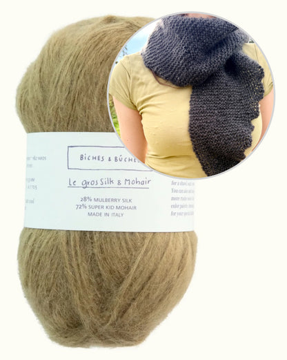 Sciarpa Morgennebel | morbida carezza in Le Gros Silk & Mohair di Biches & Bûches