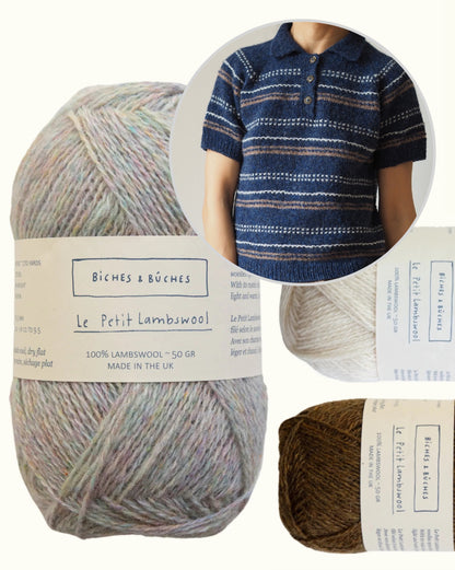 Morse Polo | delikatne prążki strukturalne z Le Petit Lambswool od Biches & Bûches