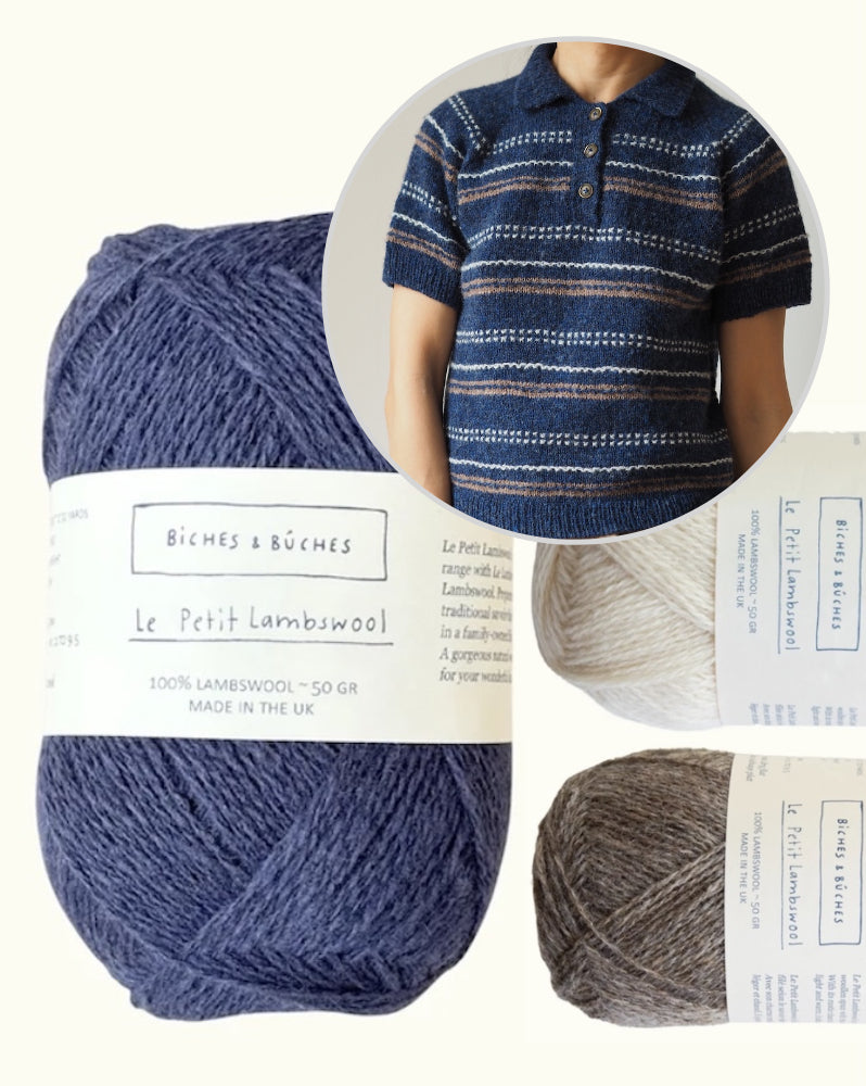 Morse Polo | delikatne prążki strukturalne z Le Petit Lambswool od Biches & Bûches