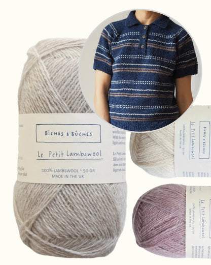Morse Polo | delikatne prążki strukturalne z Le Petit Lambswool od Biches & Bûches