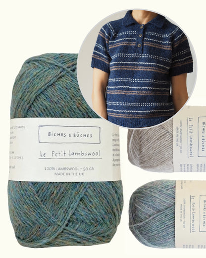 Morse Polo | delikatne prążki strukturalne z Le Petit Lambswool od Biches & Bûches