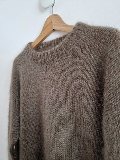 Moss Haven Sweater vin Woodlandsknits mit drei Fäden Tynn Silk Mohair von Sandnes Garn 2