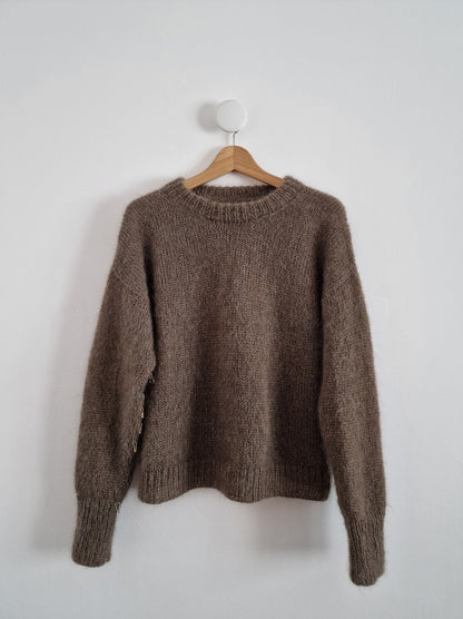 Moss Haven Sweater vin Woodlandsknits mit drei Fäden Tynn Silk Mohair von Sandnes Garn 4