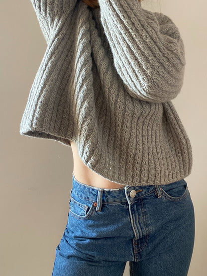 Sweater No. 19 | oversize Zopfmuster aus Heavy Merino von Knitting for Olive