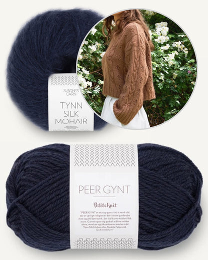 Junia Sweater | romantisches Zopfmuster aus Peer Gynt und Tynn Silk Mohair von Sandnes Garn