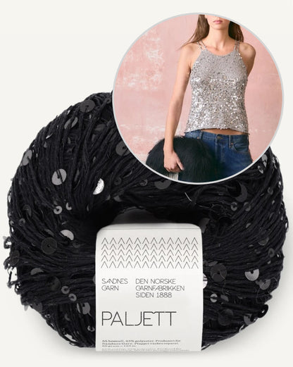 Top Nia | top glitterato in paillettes di Sandnes Garn