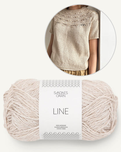 Noomi Tee | delicate shell pattern made from Line by Sandnes Garn
