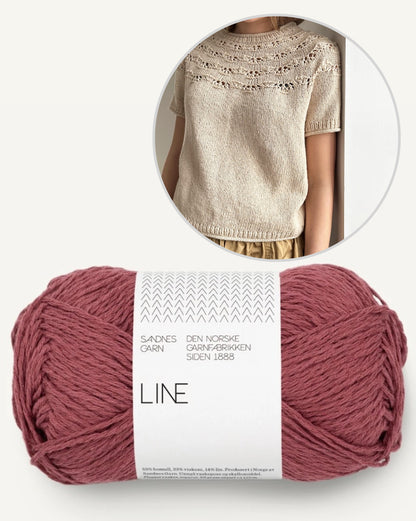 Noomi Tee | delicate shell pattern made from Line by Sandnes Garn