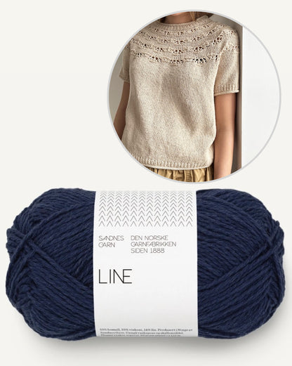 Noomi Tee | delicate shell pattern made from Line by Sandnes Garn