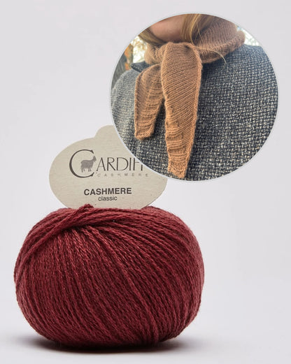 Note Bandana | Écharpe en cachemire simple et décontractée en cachemire classique de Cardiff