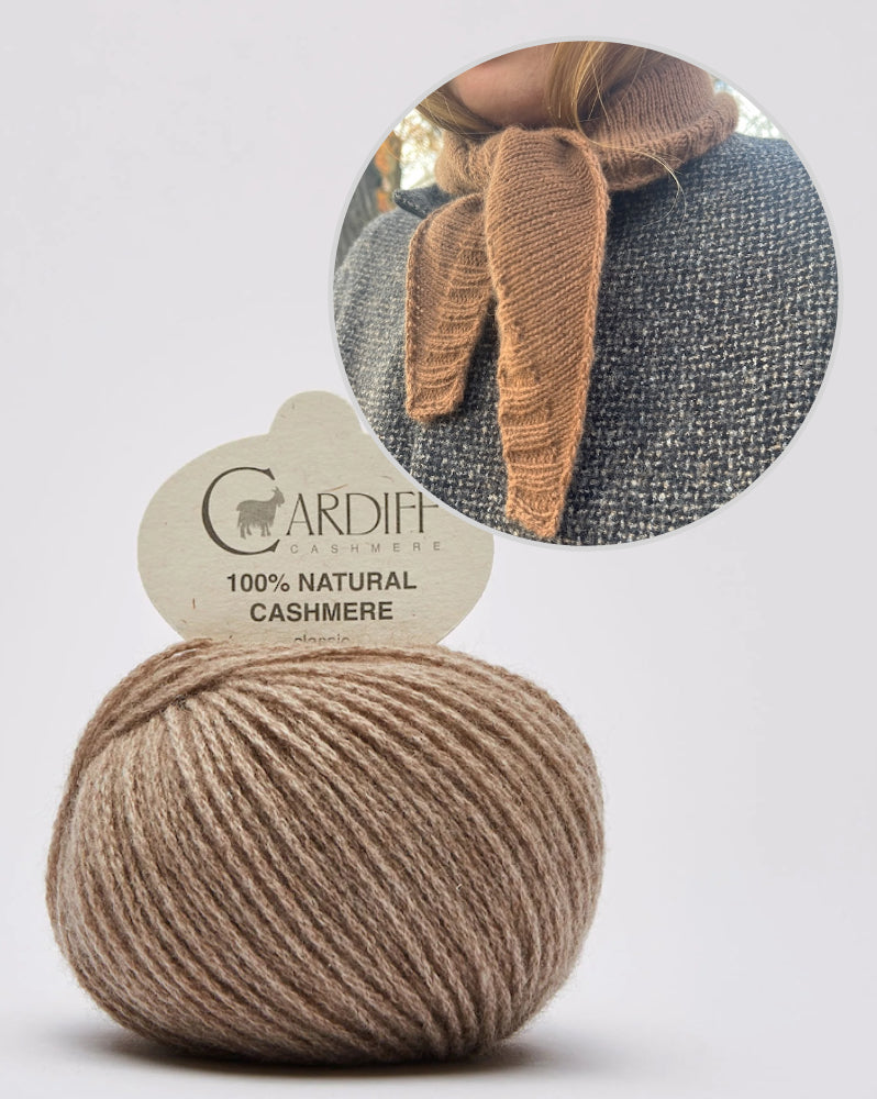 Note Bandana | Écharpe en cachemire simple et décontractée en cachemire classique de Cardiff