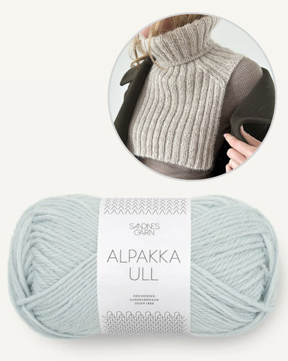 Note Rib Neck von LeKnit mit Alpakka Ull von Sandnes Garn 13