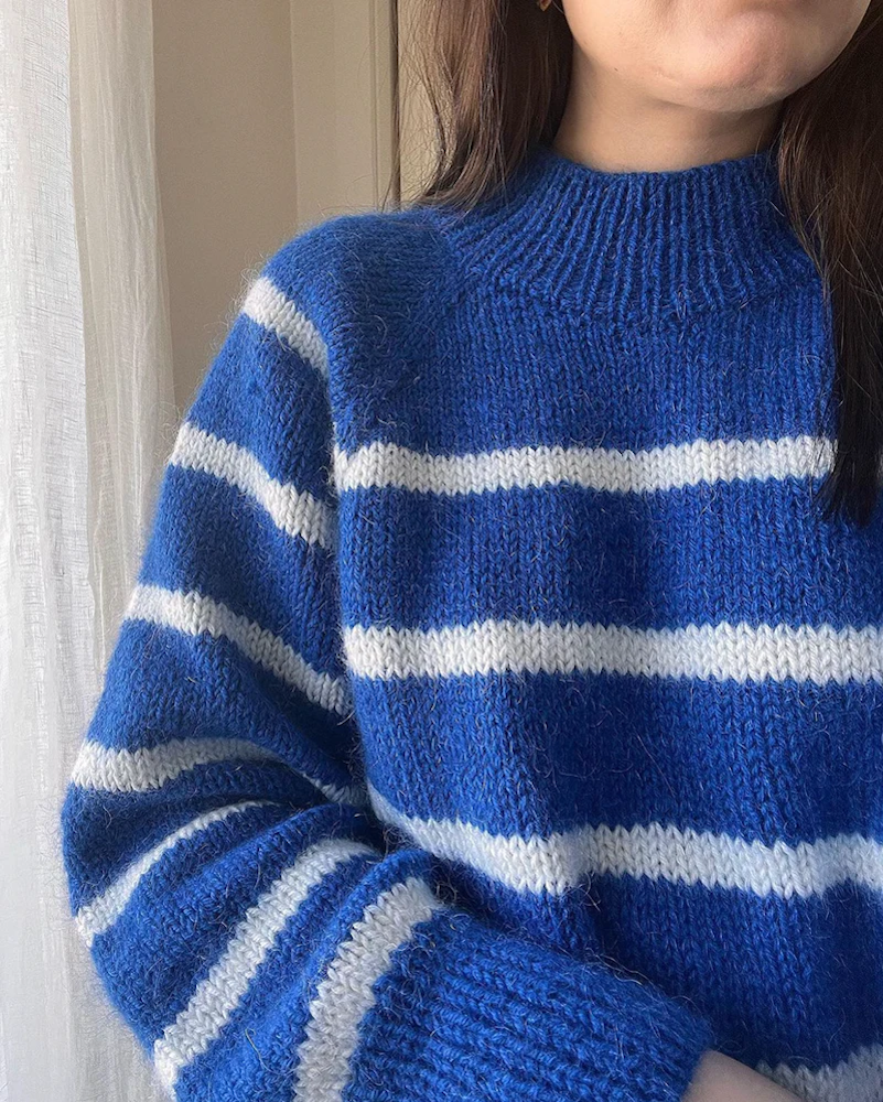 Novemberknits Sunde Winter Sweater mit Peer Gynt und Tynn Silk Mohair von Sandnes Garn 7