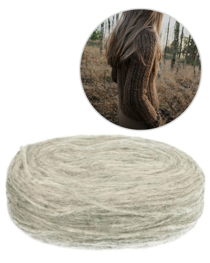 Chandail Oakwood Raglan | fin motif torsadé en Plötulopi de Lopi Island