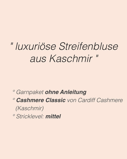 Chemisier Olga | rayures luxueuses en cachemire classique de Cardiff