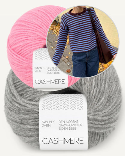 Olga Blouse - Sandnes Editie | luxueuze strepen van kasjmier van Sandnes Garn