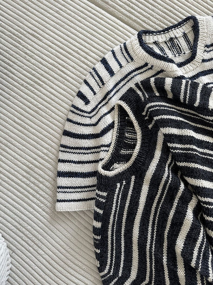 Direction Loop Tee | Oversized stripes made from Wild & Soft and Cashmere Lace by Gepard Garn