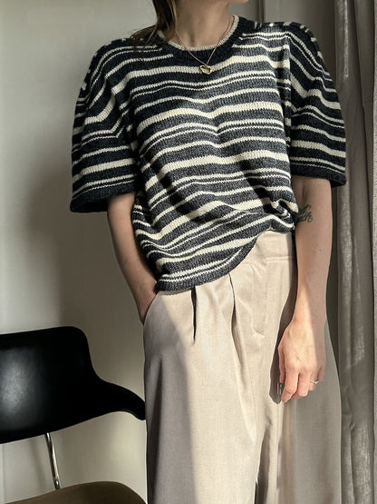 Direction Loop Tee | Oversized stripes made from Wild & Soft and Cashmere Lace by Gepard Garn