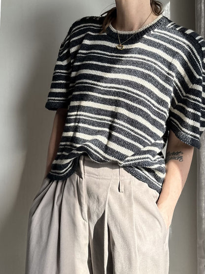 Direction Loop Tee | Oversized stripes made from Wild & Soft and Cashmere Lace by Gepard Garn