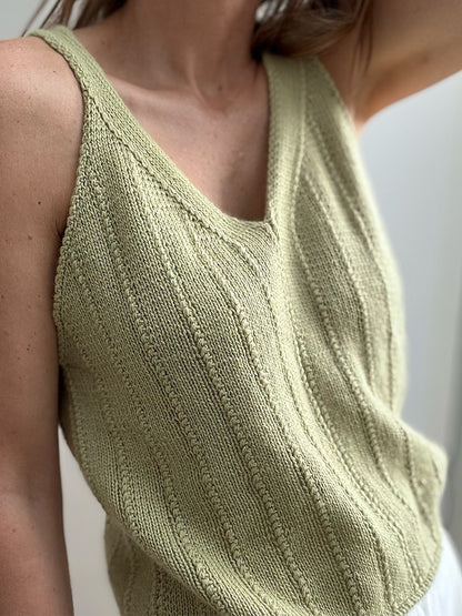 Flow Loop Top | delicate stripes made from Classic Cashmere by Cardiff