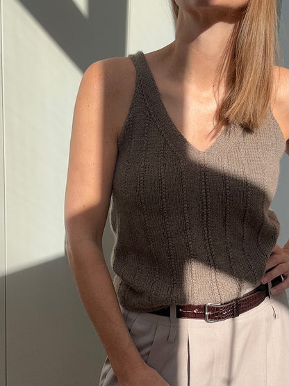Flow Loop Top | delicate stripes made from Classic Cashmere by Cardiff