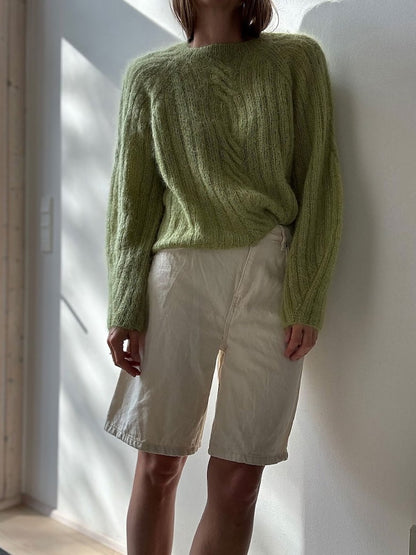 Twist Light Loop Sweater | zarte Zöpfe aus Soft Silk Mohair von Knitting for Olive