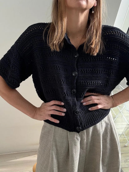 Lacey Loop Cardigan | delicate pattern made from Pure Silk by Knitting for Olive