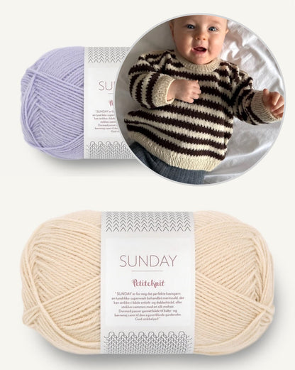 Pull Otto Bébé | rayures joyeuses en Sunday de Sandnes Garn