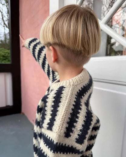 Otto Sweater Kids | Rayures contrastées avec Atlas de Sandnes Garn