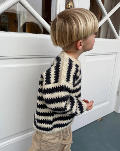 Otto Sweater Kids | Rayures contrastées avec Atlas de Sandnes Garn