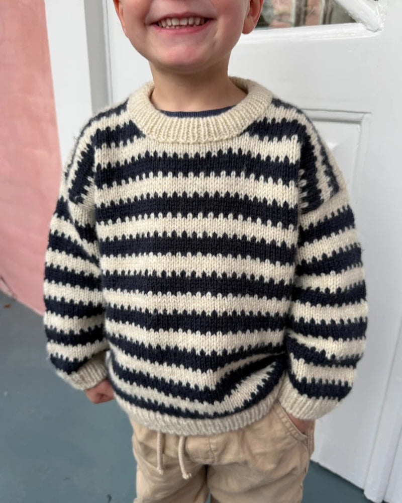 Otto Sweater Kids | Rayures contrastées avec Atlas de Sandnes Garn
